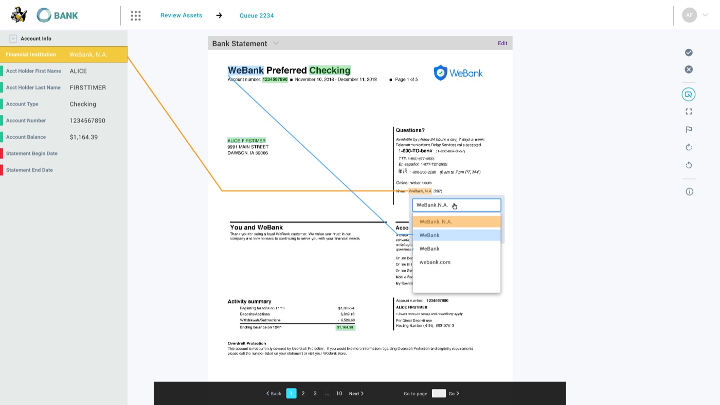 Redesigned Data Extract — alternate data options.
