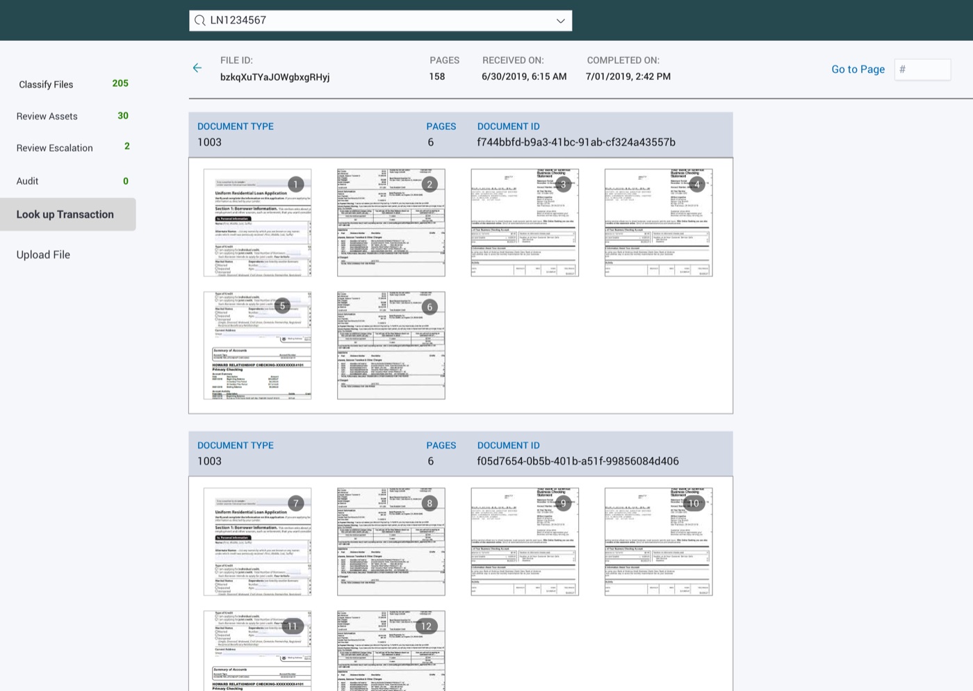 Supervisor review — statement verification.